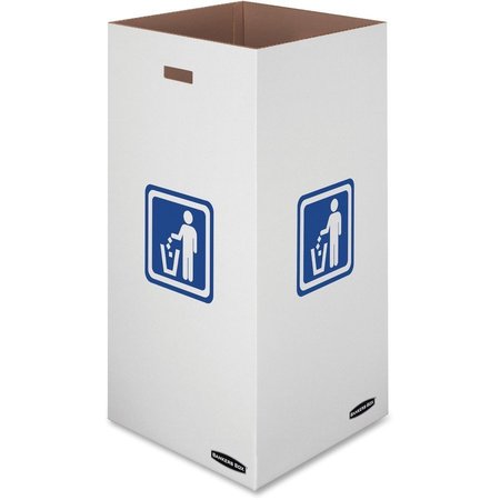 BANKERS BOX 50 gal Waste & Recycling Bins, White FEL7320201
